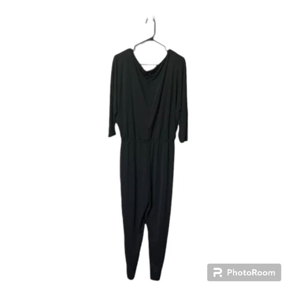 Lauren Ralph Lauren Keyhole Belted Jumpsuit In Black Womens Size Small - Picture 3 of 11